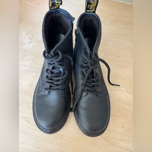 Dr. Martens Black Leather Kids Boots